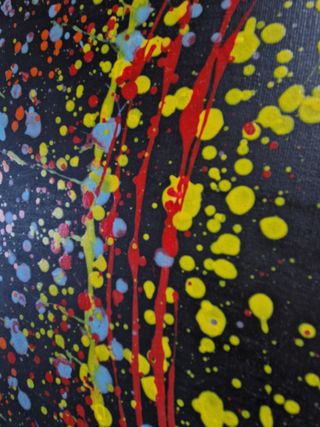 Quadro dipinto a mano con impronte