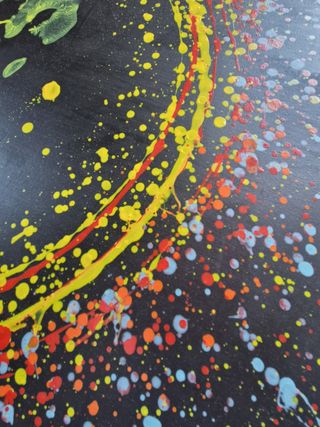 Quadro dipinto a mano con impronte