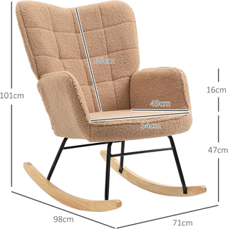 Sedia a Dondolo da Interno Imbottita, Poltrona a D