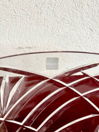 Centrotavola in cristallo RCR Home & Table anni 80