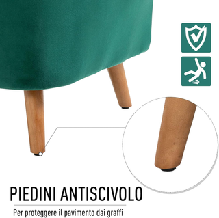 Poltrona da Camera da Letto e Salotto in Velluto V