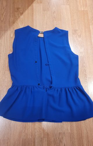 Top azul Zara - Talla S