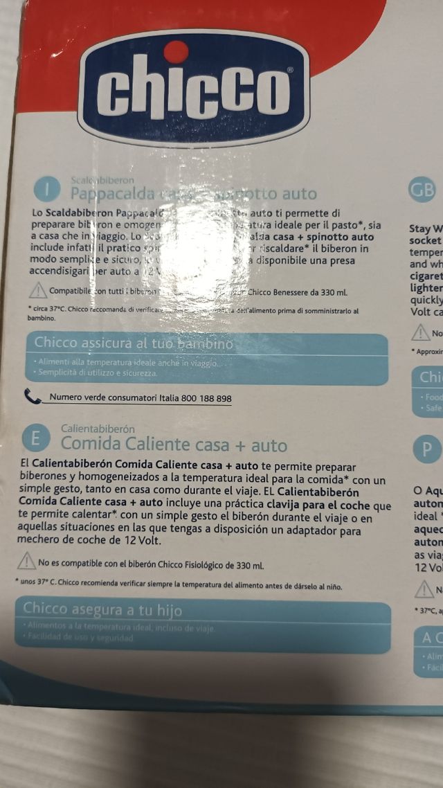 Calienta biberones Chicco - Como nuevo