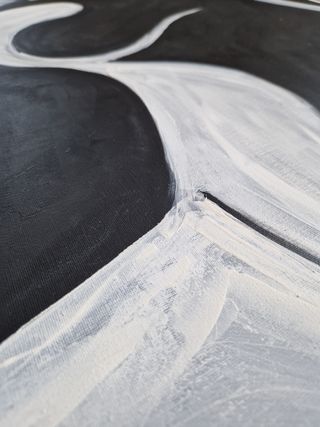 Quadro astratto bianco e nero