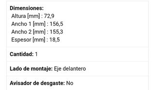 Pastillas freno delanteras Textar