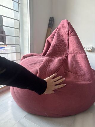Puff Pera Rojo - Asiento cómodo