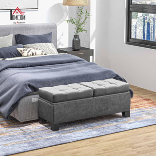 Panca Contenitore Fondoletto in Tessuto con Imbott