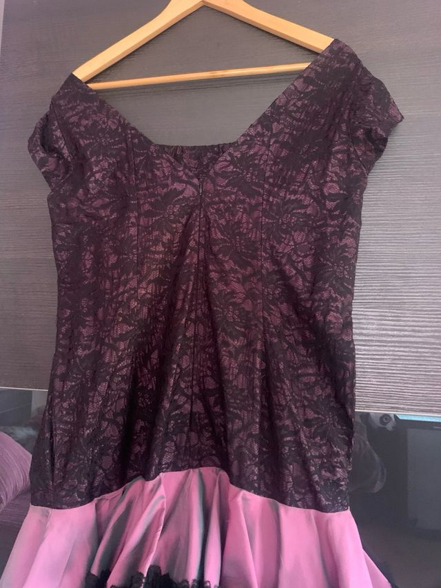 Vestido Sevillana Rosa y Verde