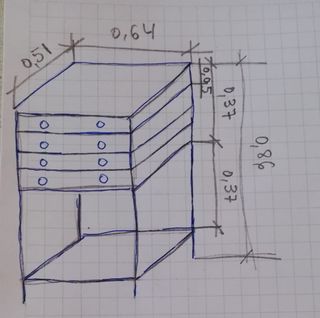 Cajonera madera c/llave