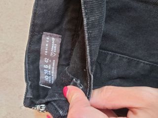 Gonna jeans nera corta