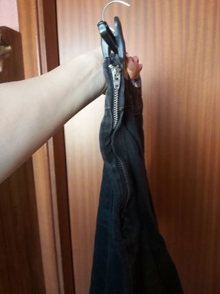 Gonna jeans nera corta