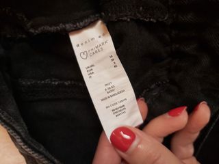 Gonna jeans nera corta