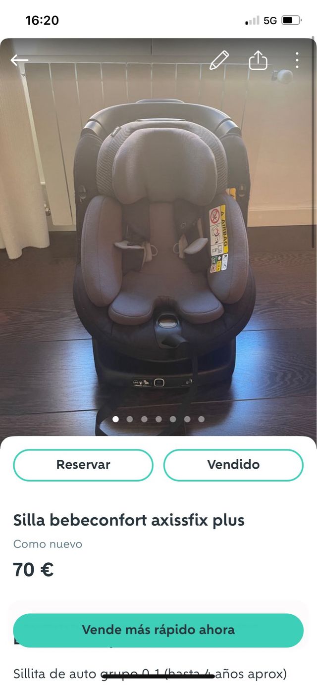 Silla Bebeconfort Axissfix Plus Grupo 0 -4 años ap