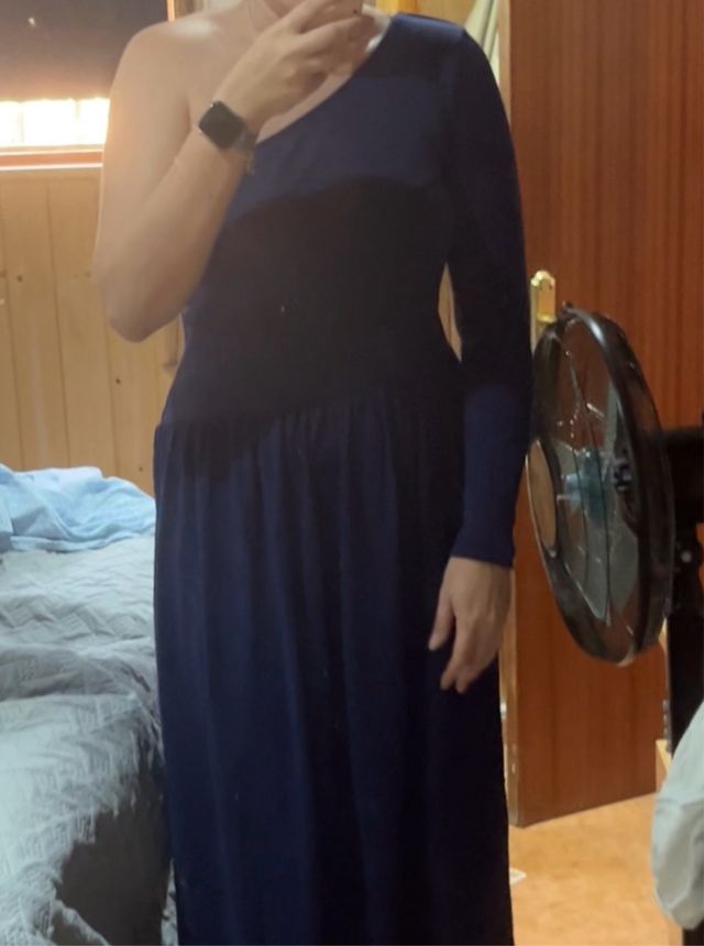 Vestido asimétrico azul