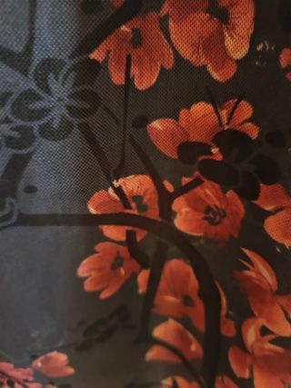 Falda larga negra con flores