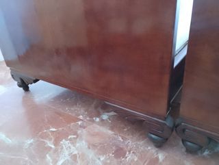 2 Camas antiguas 105cm ancho de colchón - Madera