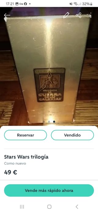 Trilogía Guerra de las Galaxias VHS