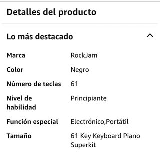 RockJam Piano 61 teclas