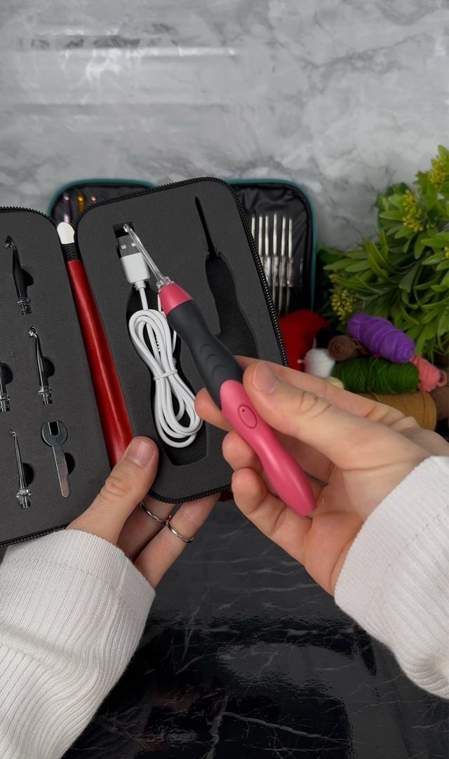 Crochet Ganchillo con luz LED + Set 9 ganchos