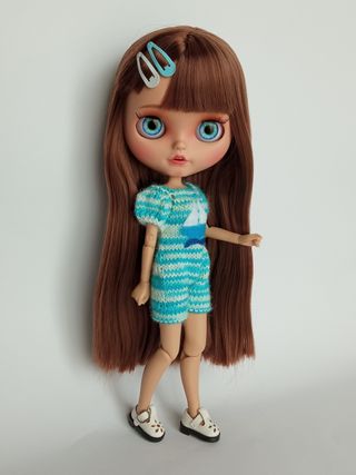 Mono veraniego azul con barquito - Blythe