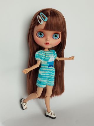 Mono veraniego azul con barquito - Blythe