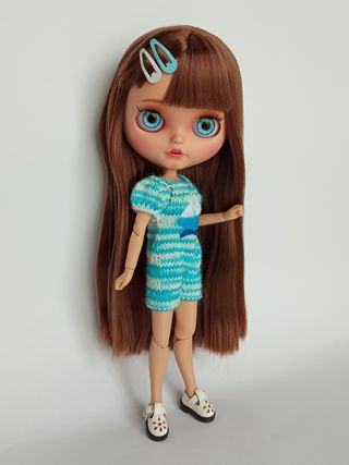 Mono veraniego azul con barquito - Blythe