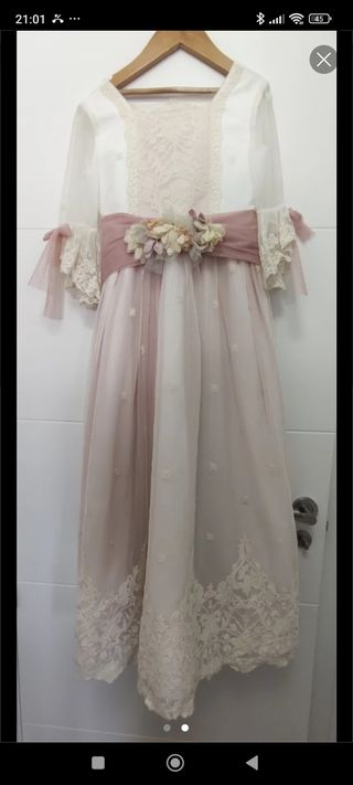 Vestido comunión niña,talla 115. Regalo zapatos t.