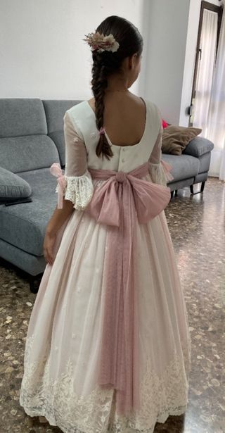 Vestido comunión niña,talla 115. Regalo zapatos t.