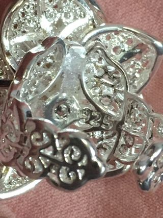 Anillo plata925 en forma de rosa