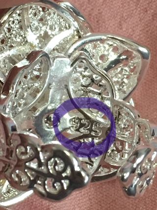 Anillo plata925 en forma de rosa