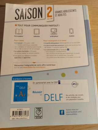 Saison 2 A2/B1 PACK COMPLETO
