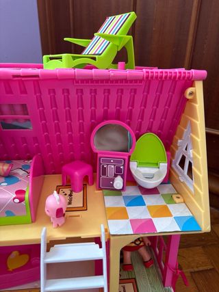 Casa Muñecas Barriguitas Rosa