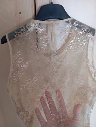 Atelier Blazer gonna lunga e top pizzo oro beige 