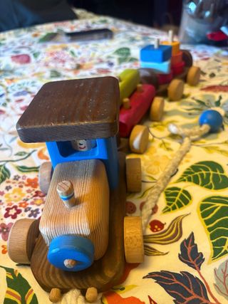 Tren madera artesanal infantil