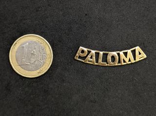 Colgante Nombre Paloma de oro  18k, 1.51 g.