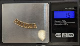 Colgante Nombre Paloma de oro  18k, 1.51 g.