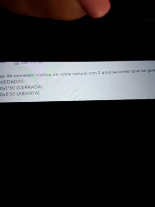 Mesa de roble natural de madera