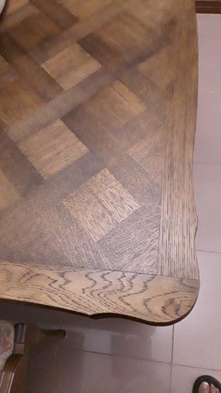 Mesa de roble natural de madera