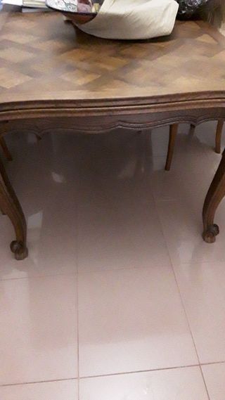 Mesa de roble natural de madera