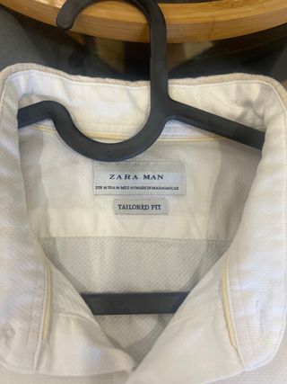 Camisa Zara blanca hombre