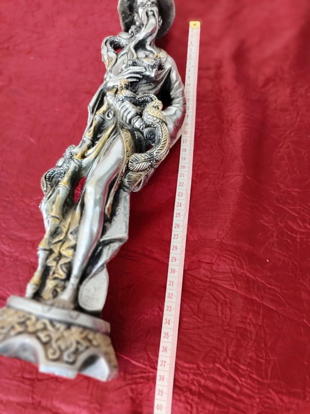 Statua Uomo cinese placcato argento