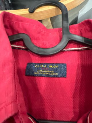 Camisa Zara roja talla M