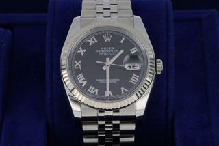 Rolex Datejust 116234 esfera negra números romanos