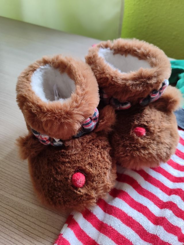 Traje y zapatitos reno bebé Navidad