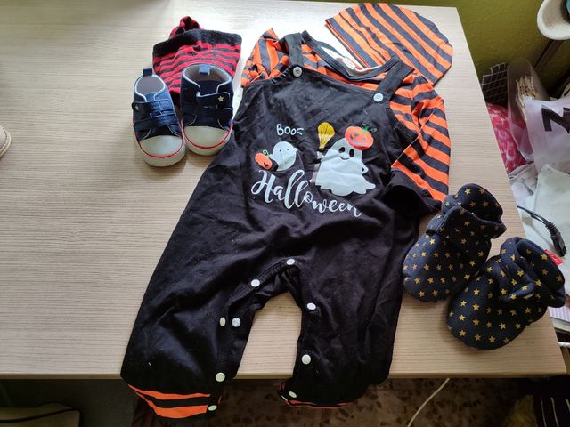 Traje y zapatitos reno bebé Navidad