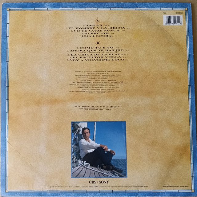 José Luis Perales - América. LP 1991.