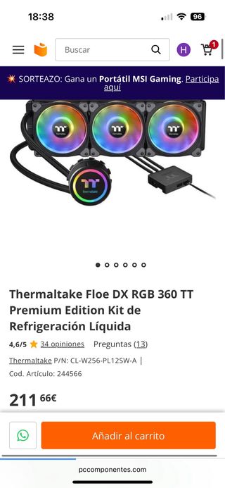 Thermaltake Floe DX RGB 360 TT