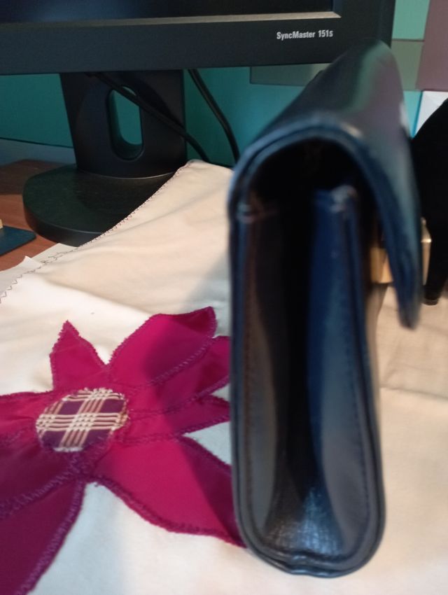 Bolso Lederer vintage azul. Made in Italy.