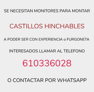 Se necesitan montadores de hinchables
