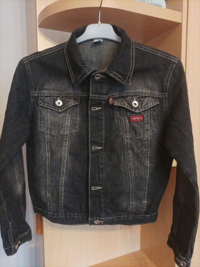 Cazadora vaquera negra niña